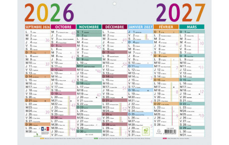 Calendrier 2026/2027